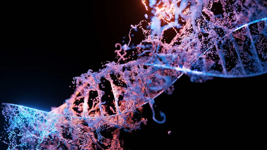 Kromosom med DNA och gener illustration